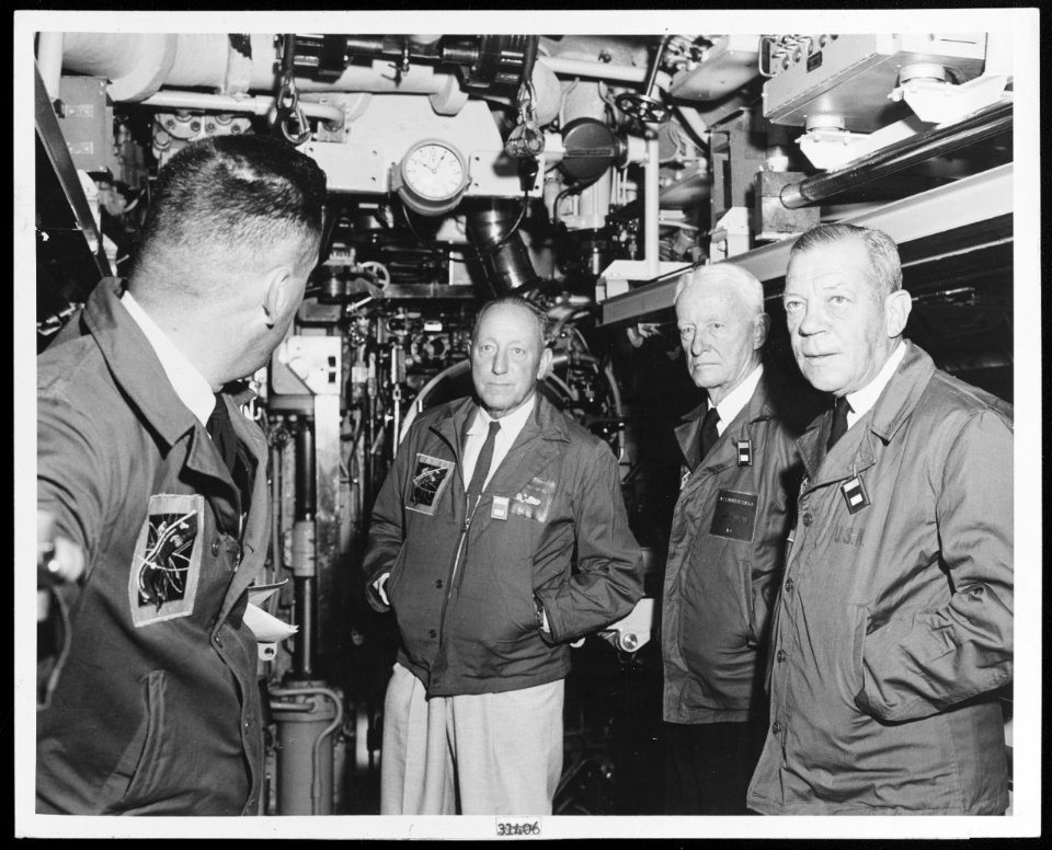 NH 62068 Fleet Admiral C.W. Nimitz, USN, and Officers