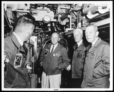 NH 62068 Fleet Admiral C.W. Nimitz, USN, and Officers