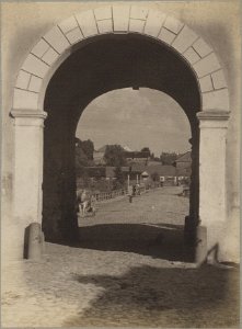 Niaśviž, Słuckaja brama. Нясьвіж, Слуцкая брама (J. Bułhak, 1912-14) (3)