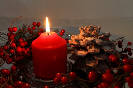 Decoration advent candlelight photo