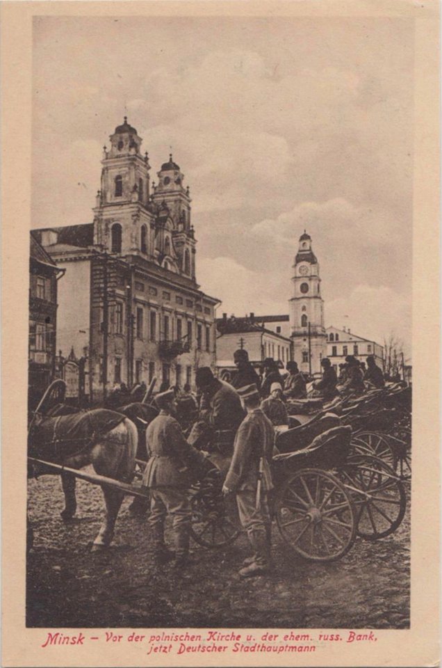 Miensk, Vysoki Rynak, Jezuicki-Katedra. Менск, Высокі Рынак, Езуіцкі-Катэдра (1918) (7)