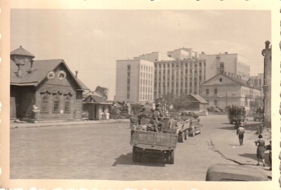 Miensk, Zacharaŭskaja, Čyhunačnaja. Менск, Захараўская, Чыгуначная (1941)