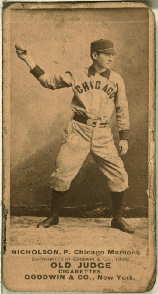 Nicholson, Chicago Maroons, baseball card portrait LCCN2008675067