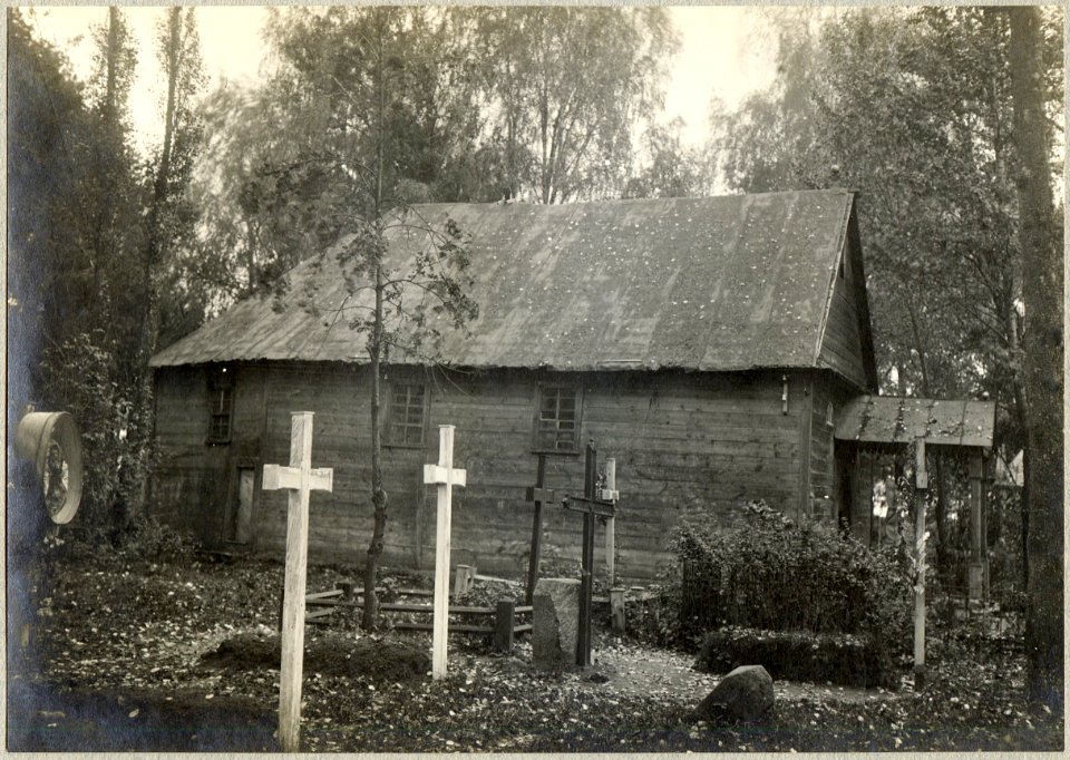 Miensk, Załataja Horka, Kaplica. Менск, Залатая Горка, Капліца (1917)