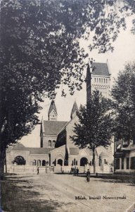 Miensk, Rynkavaja-Zacharaŭskaja, Čyrvony kaścioł. Менск, Рынкавая-Захараўская, Чырвоны касьцёл (1910)