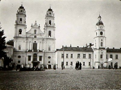 Miensk, Vysoki Rynak, Jezuicki-Katedra. Менск, Высокі Рынак, Езуіцкі-Катэдра (U. Džunkoŭski, 1914-15)