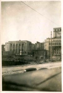 Miensk, Zacharaŭskaja, Dom aficeraŭ. Менск, Захараўская, Дом афіцэраў (04.1943)