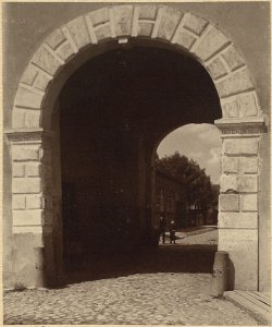 Niaśviž, Słuckaja brama. Нясьвіж, Слуцкая брама (J. Bułhak, 1912-14) (2)
