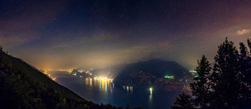 Night sky clouds photo