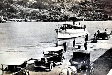 Mikiel Farrugia, Ferry boat at Mgarr Harbour 1920s photo