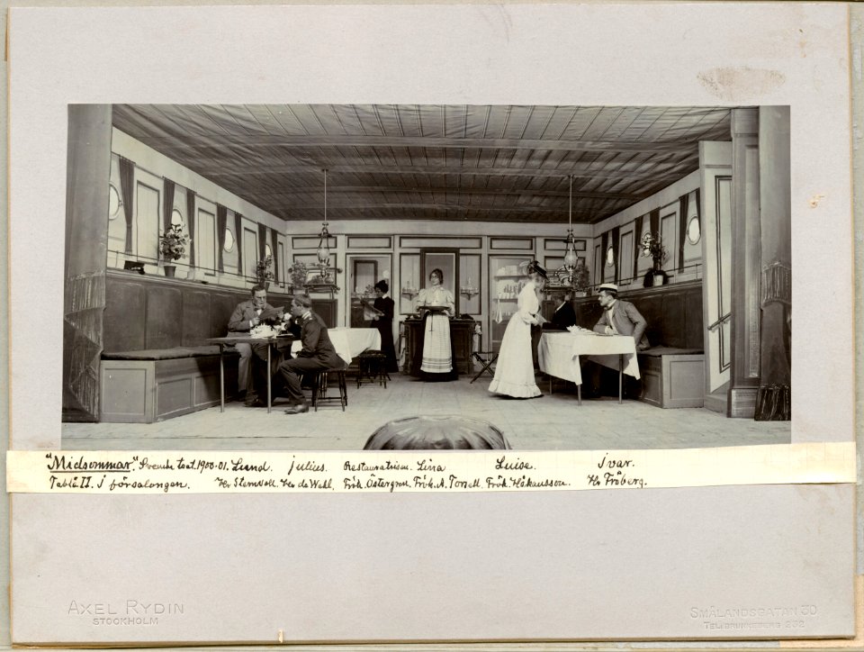 Midsommar, Svenska teatern 1901. Föreställningsbild - SMV - H12 053
