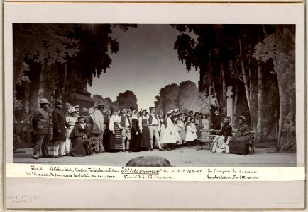 Midsommar, Svenska teatern 1901. Föreställningsbild - SMV - H12 057
