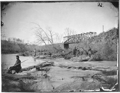 Military bridge, Haupt Truss, Bull Run, Va., April 1863 - NARA - 524718
