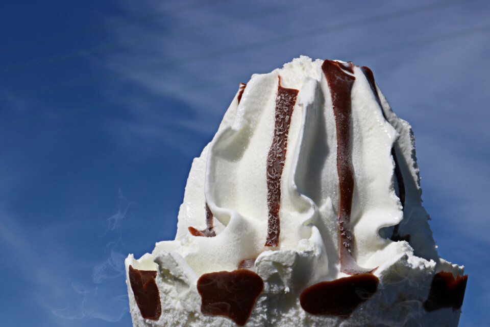 Cream summer dessert