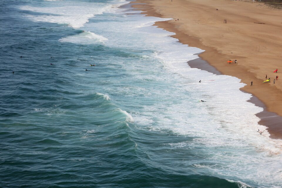Waves beach shore