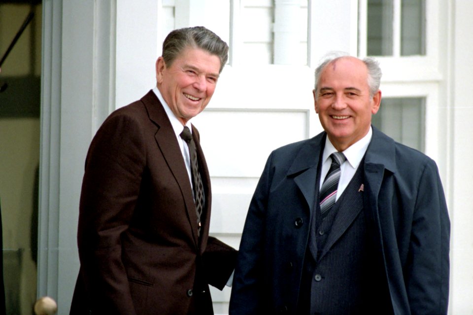 Mikhail Gorbachev and Ronald Reagan