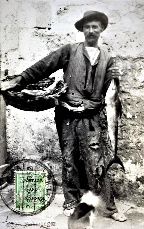 Mikiel Farrugia, Fishmonger in Gozo 1910s