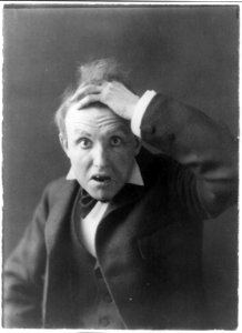 Mills Thompson, head-and-shoulders portrait, facing front, posed as toothless old man LCCN2001703939