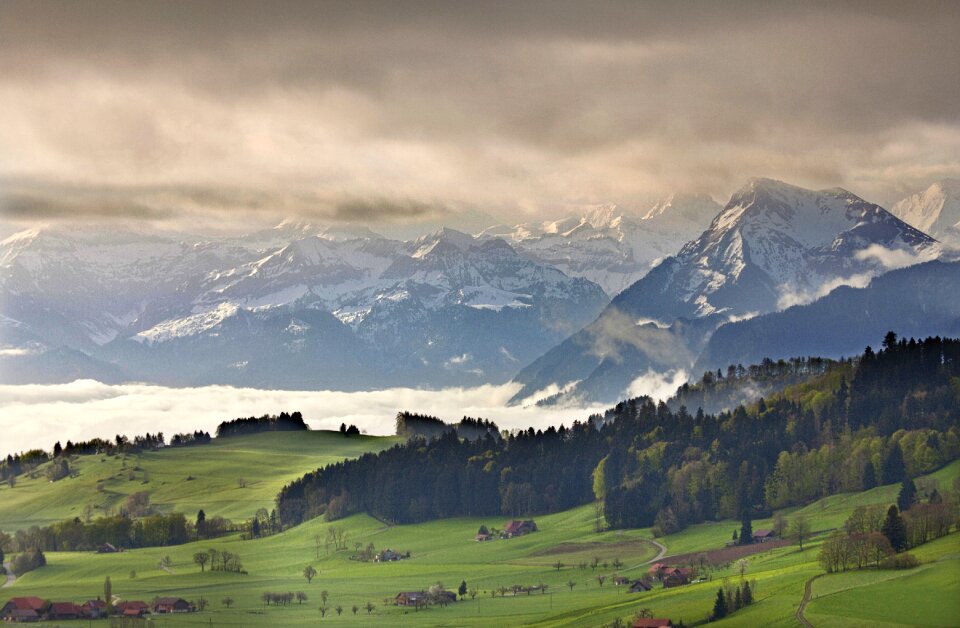 Mountains nature distant view