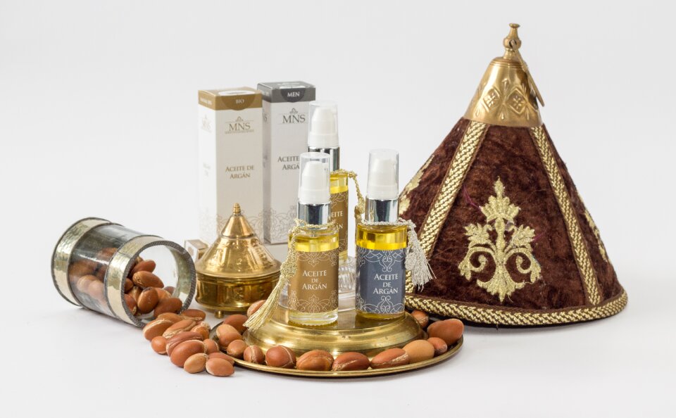 Oils cosmetics bottles