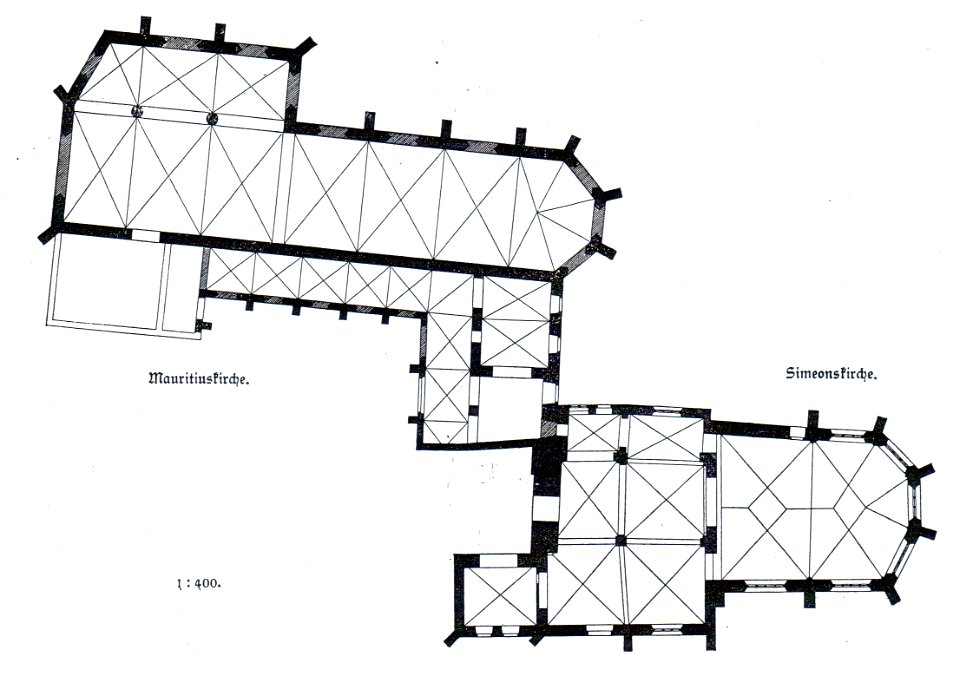Minden Grundriss St. Simeonis und Mauritius