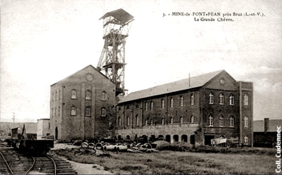 Mine-de-Pont-Péan prez Bruz (Ille-et-Vilaine) - La Grande Chèvre (Collection Jean Pierre Cudennec)
