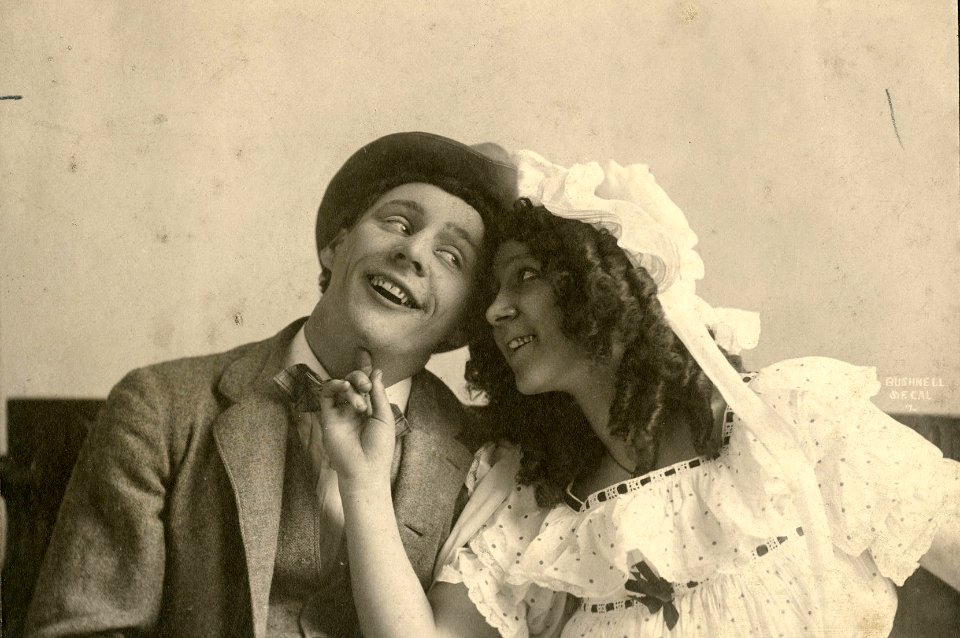 Milt and Maude Wood in Zig Zag Alley Dated May 1902 (SAYRE 13086)