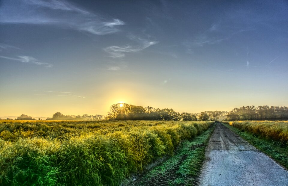 Sky blue landscape