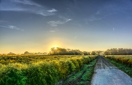 Sky blue landscape