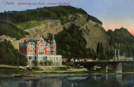 Minden (Westf.), Nordrhein-Westfalen - Porta Westfalica, Jakobsberg und Hotel Großer Kurfürst (Zeno Ansichtskarten)