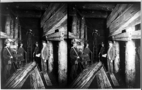 Miners pose in coal mine LCCN2012648313