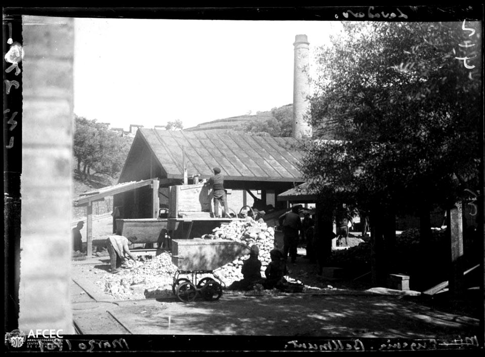 Miners als rentadors de la mina Eugènia de Bellmunt