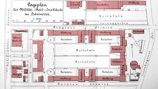 Militärreitinstitut Hannover Plan 1896