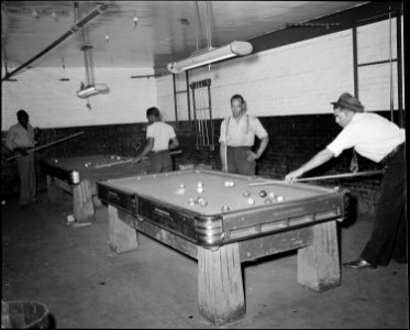 Miners in the community building. The Pocahontas Corporation, Mines 33-34, Bishop, Tazewell County, Virginia. - NARA - 541088 photo