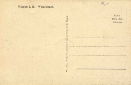 Minden (Westf.), Nordrhein-Westfalen - Weserklause (back) (Zeno Ansichtskarten)