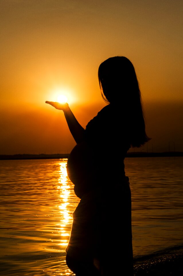Pregnant woman big belly pregnant