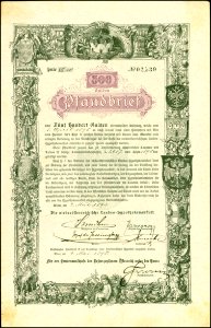 Niederösterreichische Landes-Hypothekenanstalt 1895 500 Gd