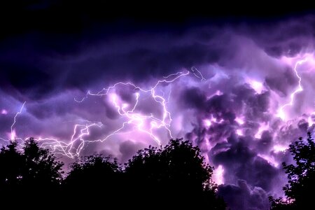 Night sky clouds photo