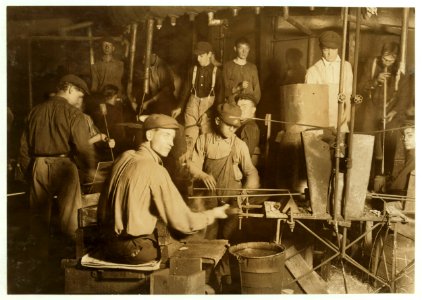 Night scene, Wheaton Glass Works, Millville, N.J. LOC cph.3a27328
