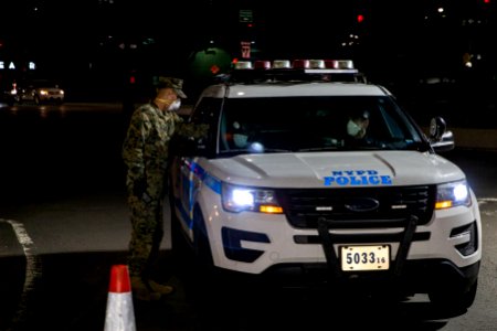 Night Watch 3 2 Marines Screen personnel in NYC for the USNS Comfort (49826283778) photo