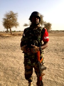 Nigerien lieutnant of the National Guard along Komadogou 2016
