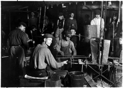 Night scene, Wheaton Glass Works. Millville, N.J. - NARA - 523238