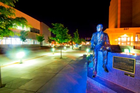 Night view of the Microsystems and Engineering Sciences Applications