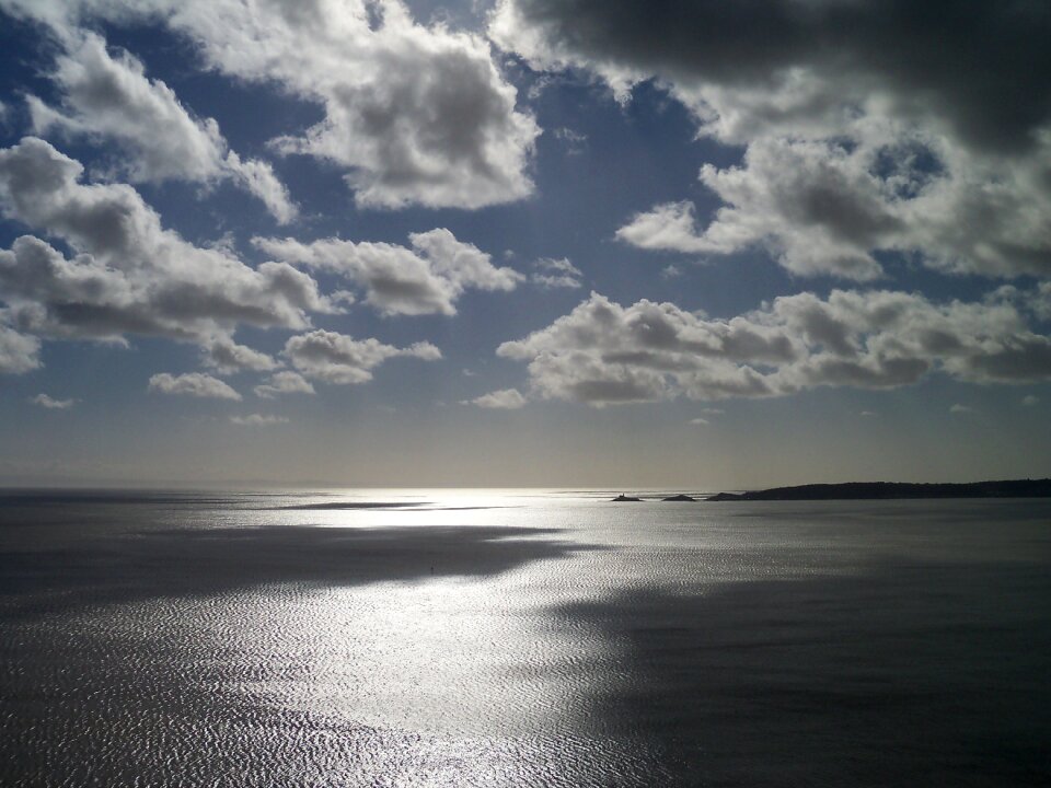 Bay sky clouds blue