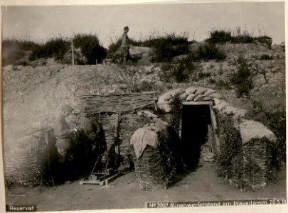 Minenwerferstand am Piavedamm am 20.5.1918 (BildID 15618685)
