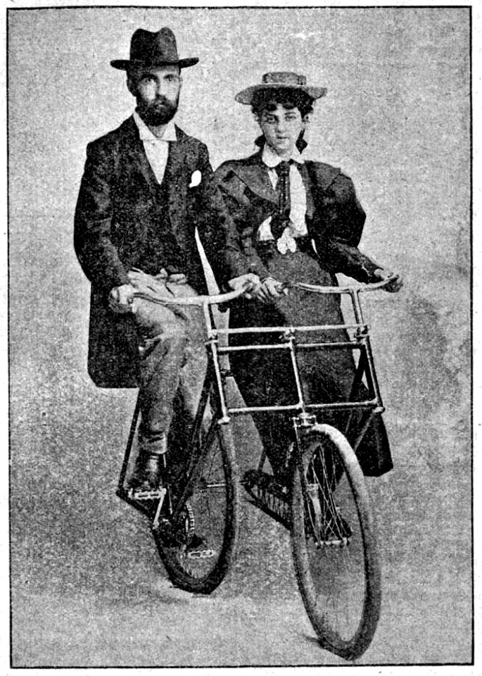 Nieuwe tandem van Punnet Cycle Mfg. Co, Rochester (N.Y.), 1896