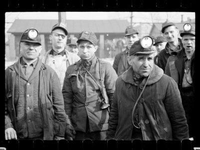 Miners at American Radiator Mine, Mount Pleasant, Westmoreland County, Pennsylvania Digital ID- (digital file from original neg.) fsa 8a00946 http- hdl.loc.gov loc.pnp fsa.8a00946