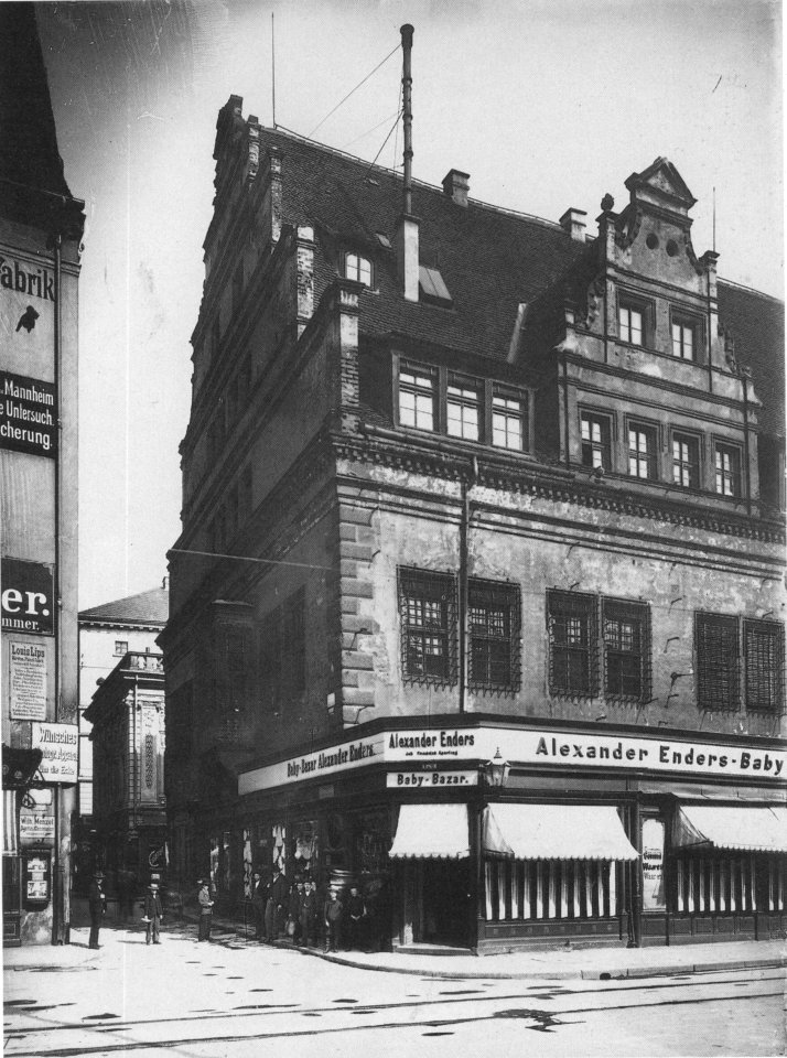Nordgiebel Altes Rathaus Leipzig um 1890