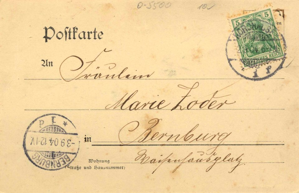 Nordhausen, Thüringen - Rathaus (4) (back) (Zeno Ansichtskarten)