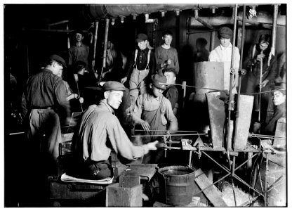 Night scene, Wheaton Glass Works, Millville, N.J. LOC cph.3a27328